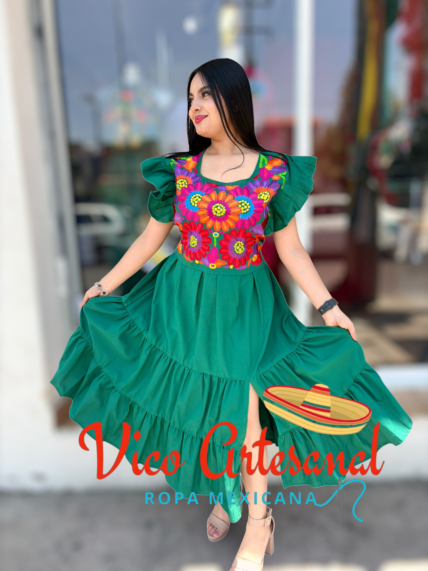 Vestido Pechera corto - Imagen 5